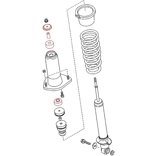 Shock Absorber Bearing Cup &amp; Stop Kit para Mazda RX8 - RX02504