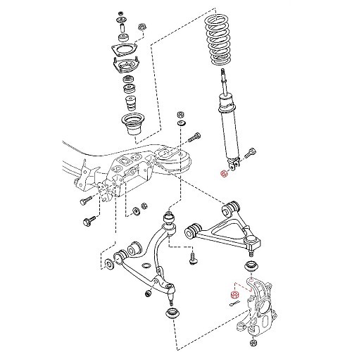 Écrou de rotule supérieure avant pour Mazda RX8 - RX02674