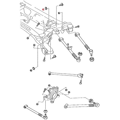Rear lower arm screw nut for Mazda RX8 - RX02781