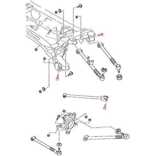 Viti eccentriche libere del braccio posteriore per Mazda RX8 - RX02788