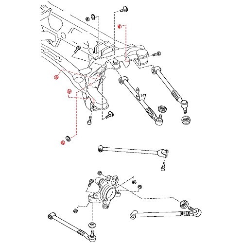 Nut for cradle side rear arm screws for Mazda RX8 - RX02790