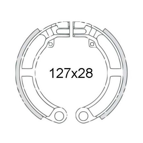  Sapatas de travão traseiro para Vespa 150 Super - 127 x 28 mm - SC68957 