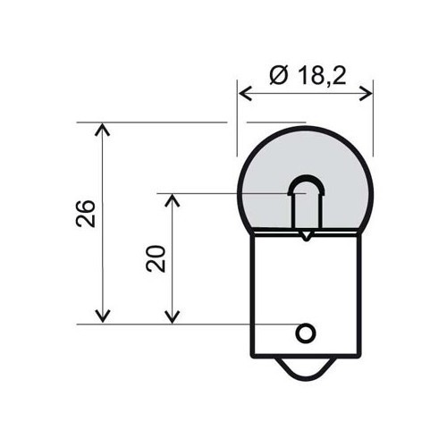 Bombilla R10W BA15s 10 vatios 12 voltios - Naranja - SC70781