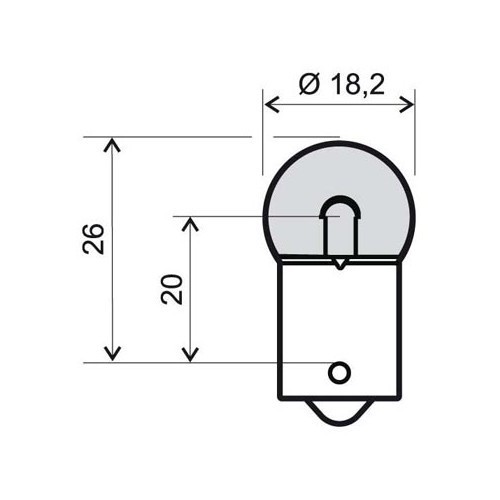 Lamp R5W BA15s 5 watt 12 volt - SC70784