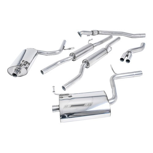  MILLTEK SSXAU033: Full exhaust line after catalytic converter- with 90 mm outlets (Removable) for Audi A4 1.8T B6 Quattro Hatchback - Estate 163 bhp (5-speed) 2001 - 2005 - SSXAU033 