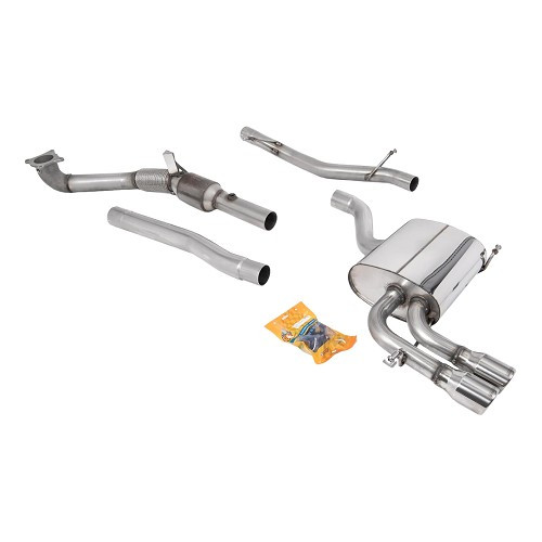  MILLTEK SSXAU087: Linea completa con catalizzatore intermedio diretto Sport Hi-Flow per Audi A3 2.0T FSI Quattro SportBack 2004 - - SSXAU087 