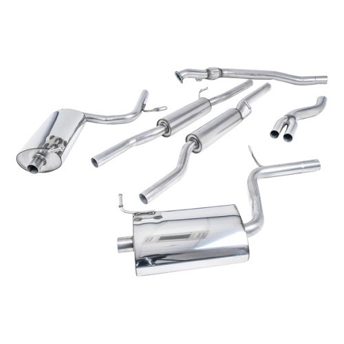  MILLTEK SSXAU090: Sistema di scarico completo dopo il catalizzatore - con uscite da 100mm (rimovibile) per Audi A4 1.8T B6 Quattro berlina - break 190CV (6 velocità) 2003 - 2005 - SSXAU090 