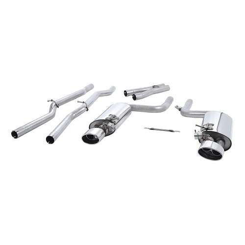  MILLTEK SSXAU116: Full exhaust line after catalytic converter- Without intermediate silencer. With rear silencer valves for Audi RS4 B7 4.2 V8 Hatchback, Estate and cabriolet 2006 onwards - SSXAU116 