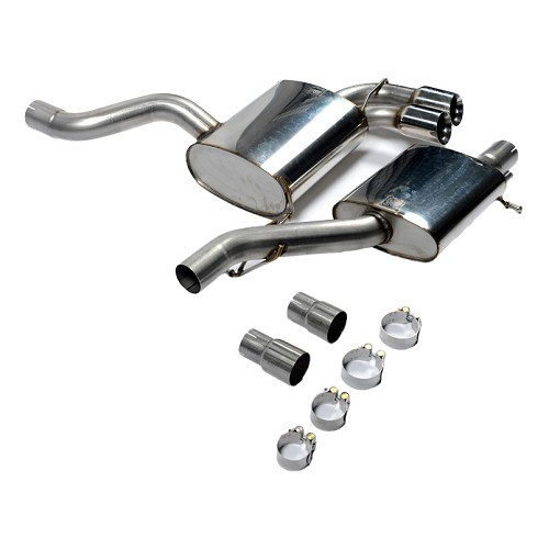  MILLTEK SSXAU126: Full exhaust line after intermediate catalytic converter with silencer for Audi S3 2.0 T Quattro 3-door 2007 onwards - SSXAU126 