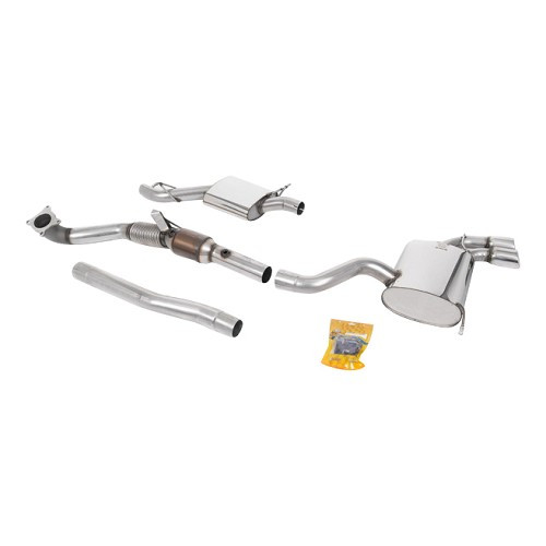  MILLTEK SSXAU127: Full exhaust line (with Hi-Flow Sport catalytic converter) with intermediate for Audi S3 2.0 T Quattro 3-door 2007 onwards - SSXAU127 