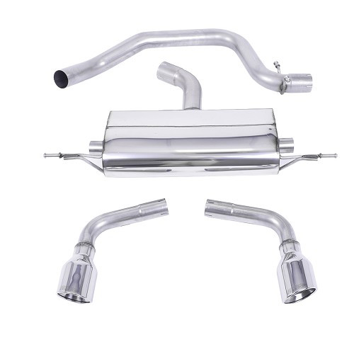  MILLTEK SSXAU143: Sistema de exaustão completo após conversor catalítico - Dual - Requer Valance 3.2 V6 para Audi TT Mk2 2.0 TFSi 2WD 2006 e  - SSXAU143 