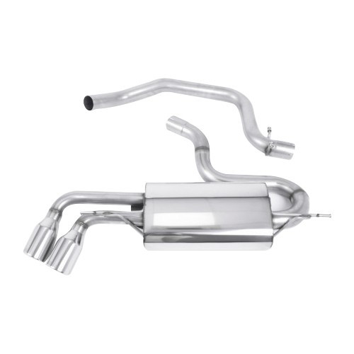  MILLTEK SSXAU145: Full exhaust line after catalytic converter- Twin - Original valance for Audi TT Mk2 2.0 TFSi 2WD 2006 onwards - SSXAU145 