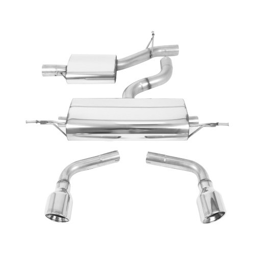  MILLTEK SSXAU146: Full exhaust line after catalytic converter - Twin outlets for Audi TT 3.2 Mk2 Quattro 2006 onwards - SSXAU146 