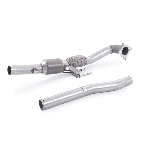  MILLTEK SSXAU200: turbo downpipe with Hi-Flow Sport catalytic converter for Audi S3 2.0 T Quattro 3-door 2007 onwards - SSXAU200 