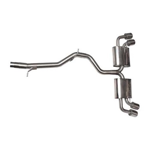  MILLTEK SSXAU201: Full exhaust line after catalytic converter - without intermediate silencer for Audi TT Mk2 TTS Quattro 2008 - - SSXAU201-2 