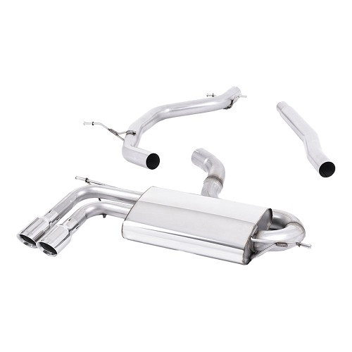  MILLTEK SSXAU259: Complete exhaust line after the catalytic converter, intermediate section with silencer, for Audi A3 1.8 TFSI 2WD 2008-2012 - SSXAU259 