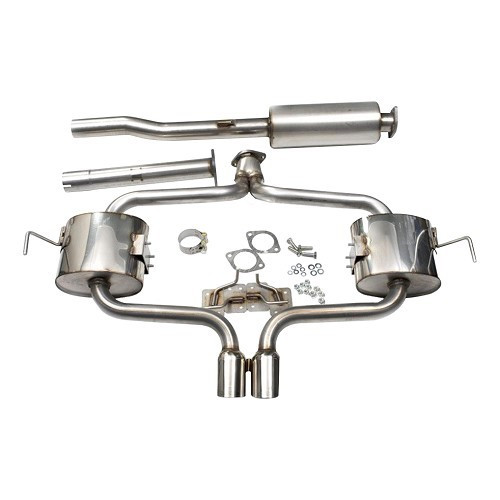 Demi-ligne d'échappement Inox sport MILLTEK SSXM006 après catalyseur pour MINI II R53 Berline Cooper S (10/2000-11/2006) - avec silencieux intermédiaire - SSXM006