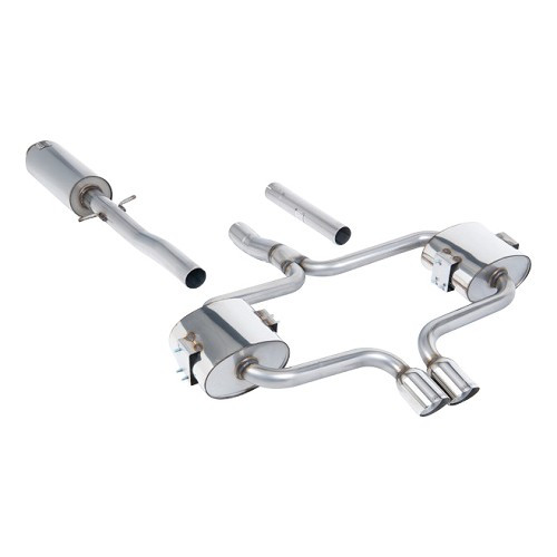  Demi-ligne d'échappement Inox sport MILLTEK SSXM008 après catalyseur pour MINI II R52 Cabriolet Cooper S (11/2002-07/2008) - avec silencieux intermédiaire - SSXM008 