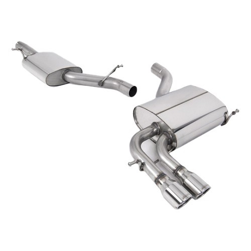  MILLTEK SSXVW045: Full exhaust line after intermediate catalytic converter with silencer for Audi A3 2.0T FSI Quattro SportBack 2004 - - SSXVW045 