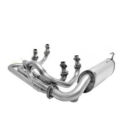  CSP Python stainless steel exhaust for T4 engine 79-> in Beetle, 42 mm pipes - T4C20401 