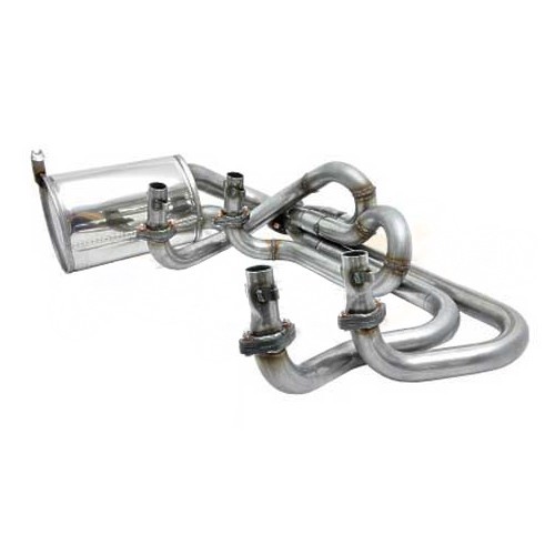 CSP Python stainless steel exhaust for T4 engine 79 -> in Beetle, 45 mm pipes - T4C20403