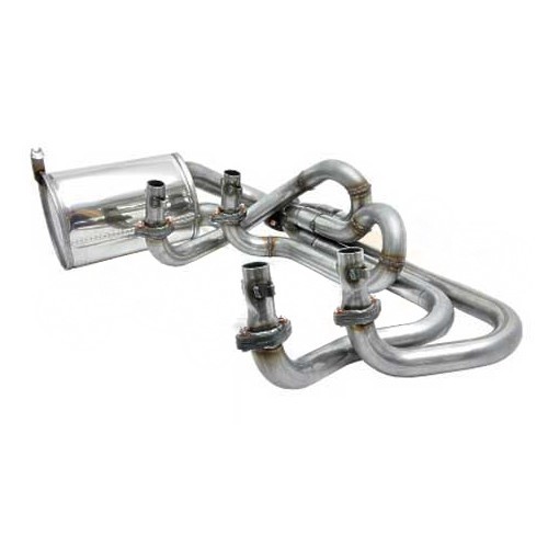 CSP Python stainless steel exhaust for T4 engine 78-> in Beetle, 48 mm pipes - T4C20404