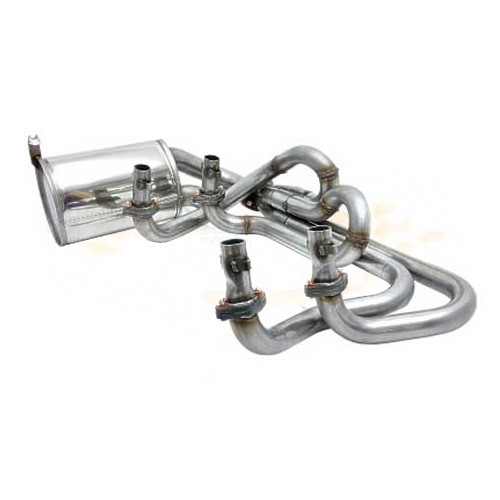 CSP Python stainless steel exhaust for T4 engine 79-> in Beetle, 48 mm pipes - T4C20405