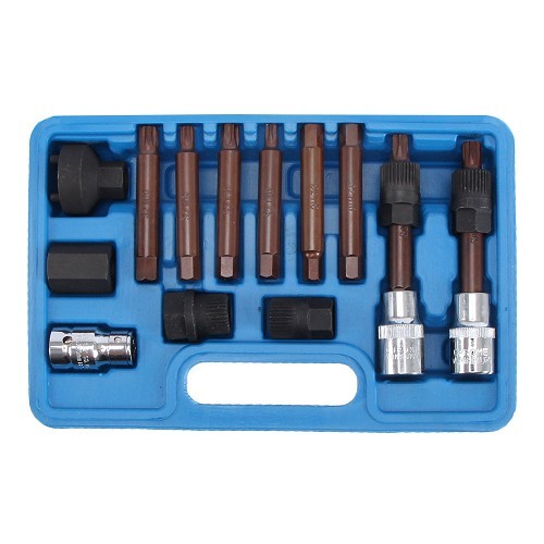 TOOLATELIER sockets and bits for dismantling alternator clutch pulleys, 1/2".