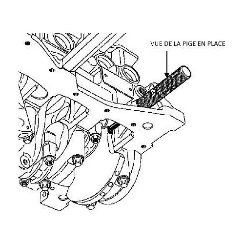 Piges TOOLATELIER pour le calage de distribution des moteurs 1.5 et 1.9 DCi pour Renault et Dacia - TA00037