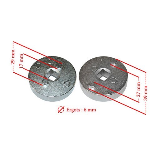 Levantador de pistão de pinça de travão universal TOOLATELIER - Passo à direita - TA00038