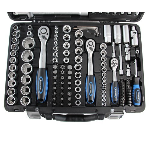 Coffret outillage cliquets et douilles 12 pans TOOLATELIER 171 pièces - TA00052