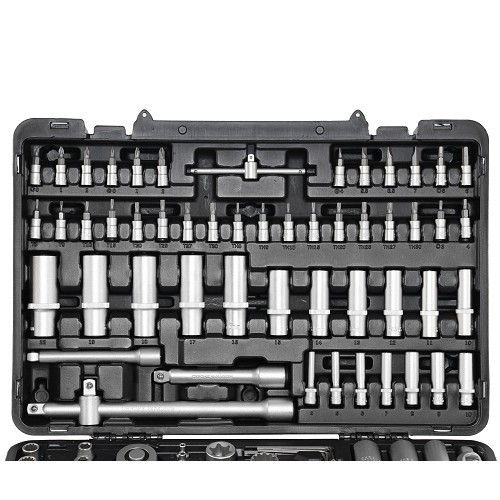 Coffret outillage cliquets et douilles 12 pans TOOLATELIER 171 pièces - TA00052