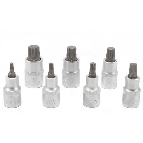 Sockets XZN TOOLATELIER - 1/2" - 7 pieces - TA00087