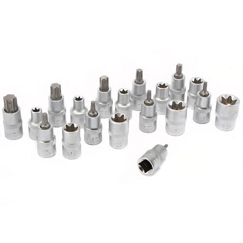 Torx sockets - 19 pieces - 1/2" - TOOLATELIER