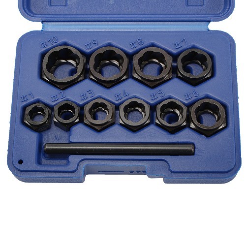 Damaged screw/nut and bolt extractor set TOOLATELIER - TA00210