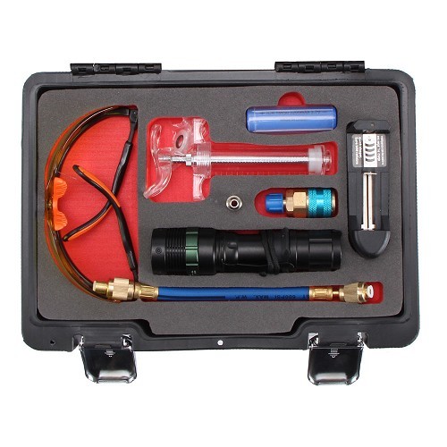  Coffret outils TOOLATELIER pour la détection de fuites de gaz réfrigérant R12 R22 R134A des circuits de climatisation automobile - TA00271 