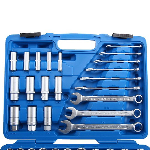 Tomada, chave e conjunto de bits TOOLATELIER - tamanhos em polegadas - TA00389