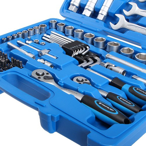 Tomada, chave e conjunto de bits TOOLATELIER - tamanhos em polegadas - TA00389