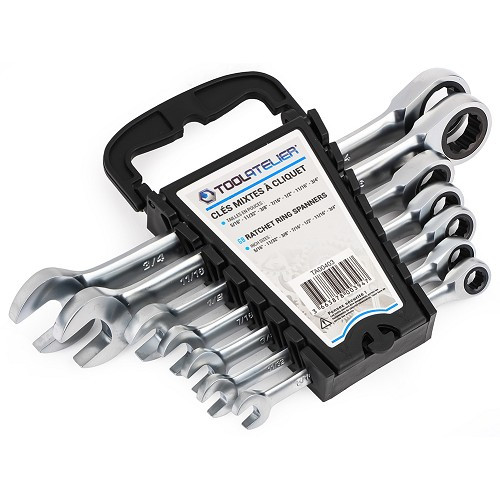 TOOLATELIER ratcheting combination wrenches - sizes in inches - TA00403