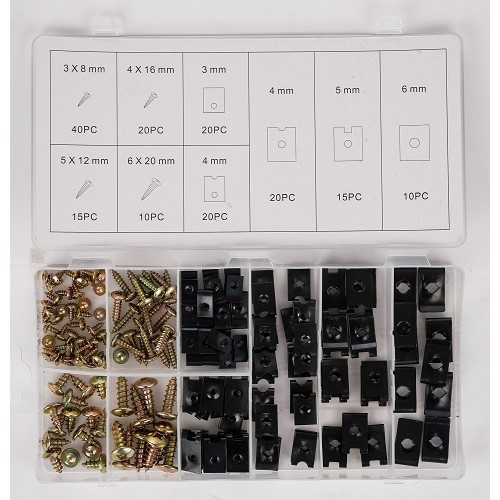 170-piece Screw and U-Type Cushion Assortment - TA00427