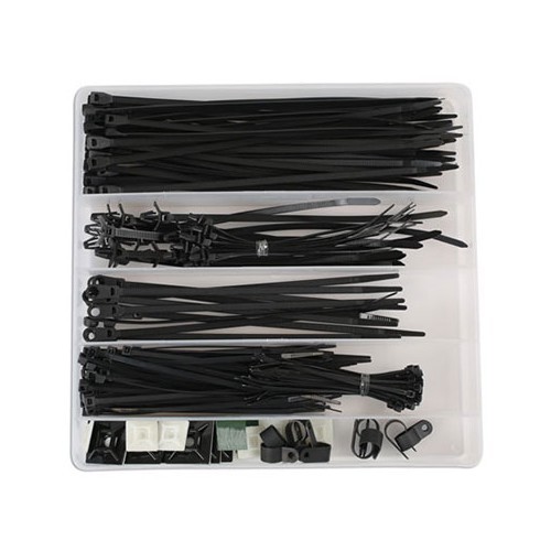 Plastic cable tie kit - 210 pieces