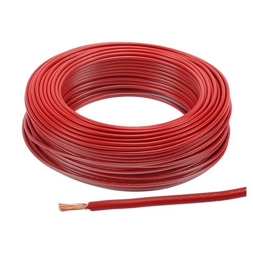 Cable eléctrico especial para automóvil - 1,5 mm² - por metros - rojo