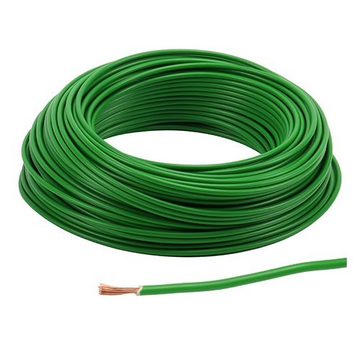 Cable eléctrico especial para automóvil - 1,5 mm² - por metros - verde