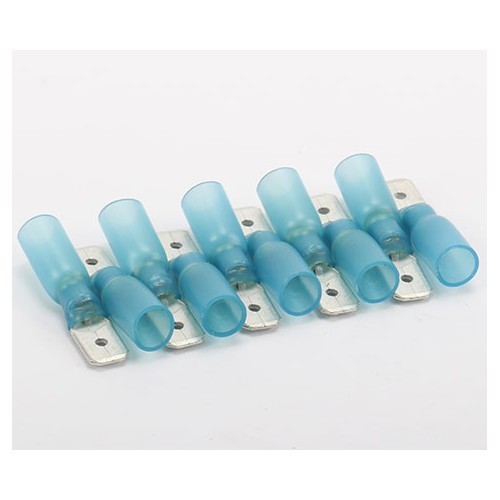 Cosses plates (mâles) thermorétractables - 10 pièces - 6,35 mm - câble de 1,0 à 2,5 mm2