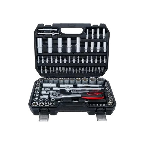     
                
                
    Tool set ratchets and sockets 6 Pans 108 Pieces BGS - TB00537
