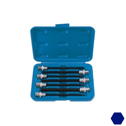 Punte esagonali metriche - quadrate 3/8 "- 7 pezzi - TB01093