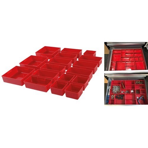     
                
                
    Storage compartment for workshop tool cabinet - 17 pieces - TB01163
