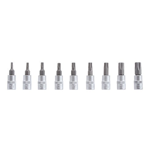 Set of 1/4" square Torx sockets - TB01280