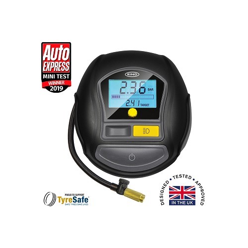 Compresor de aire digital automático 12 V RING - TB04787