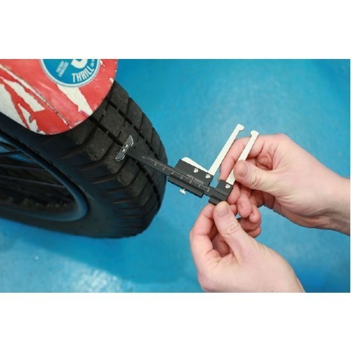 Jauge de profondeur de bande de roulement de pneu 0-30mm vernier de pneu en  acier